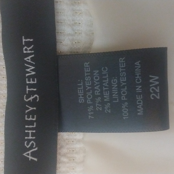 NWOT Off white colored suit with little gold specks. Ashley Stewart. Size 22W. - Picture 3 of 7